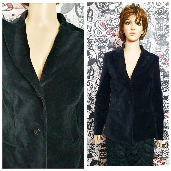 Veste en velours noir M velours Blazer veste femme femme - Etsy France