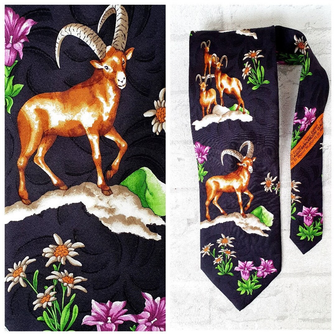 mens animal print tie