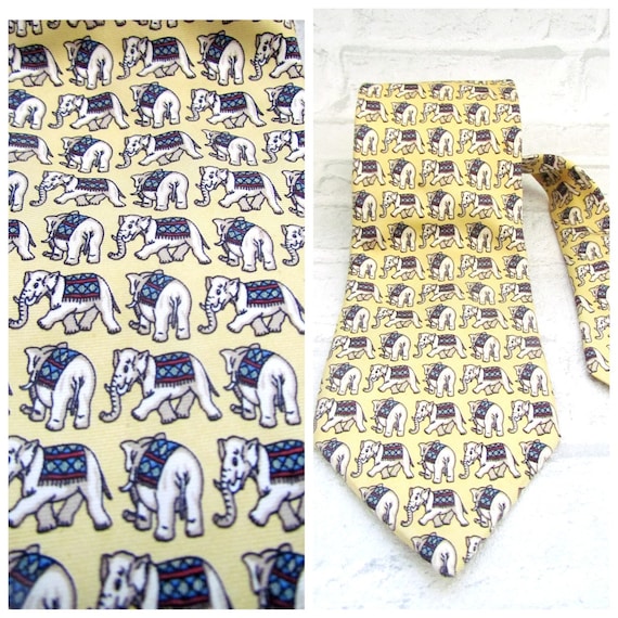 silk tie silk necktie  animal print animal Neckti… - image 1