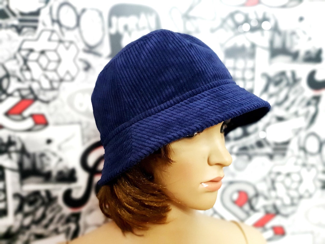 Navy Blue Bucket Hat Women Accessorie Navy Blue Corduroy Hat Women Hat
