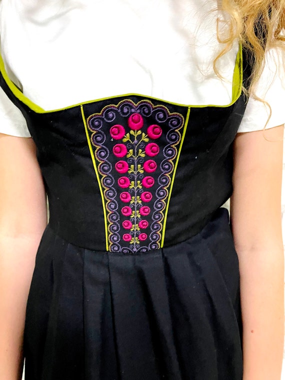 Girls Dirndl Dress XXS Oktoberfest Clothing black… - image 3