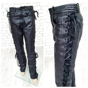 Retro Leather Pants - Etsy