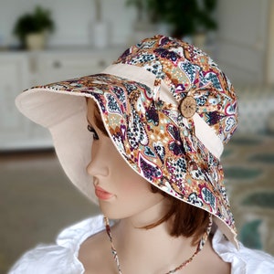 heart print Hat  beach hats cotton bucket hat women accessories women hat summer hat  panama hat Vintage travel hat sun hat spring hat