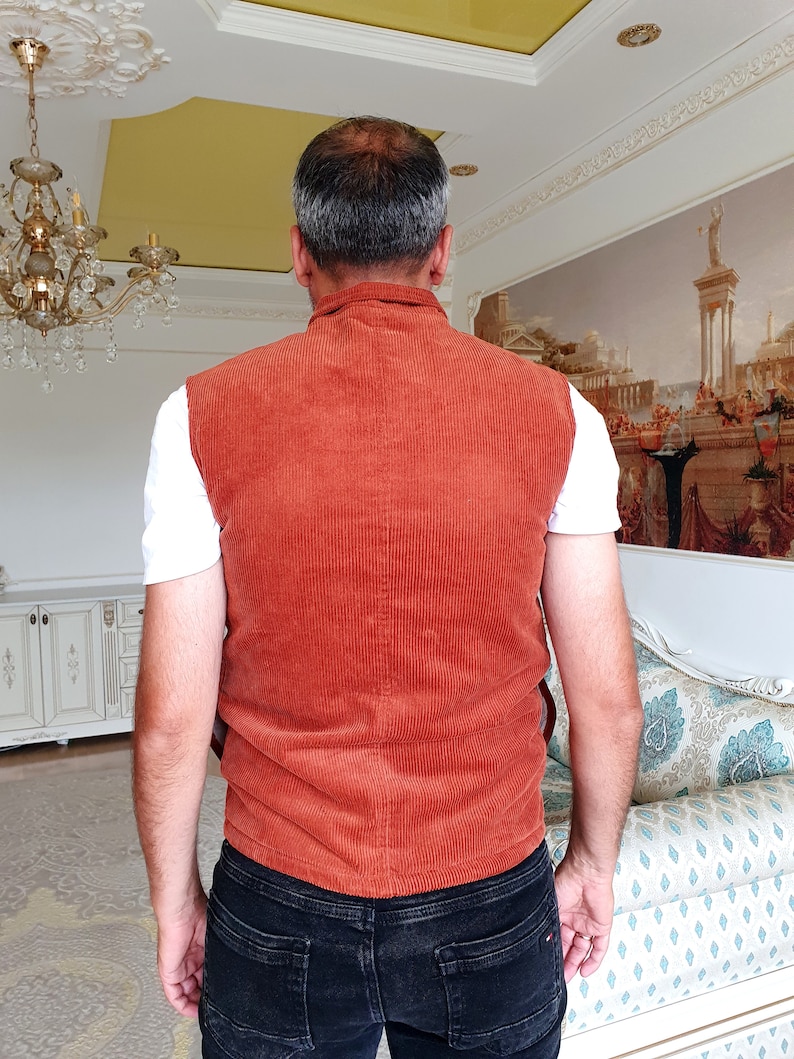 Mens Corduroy Vest Suit Vest Mens Vest Groomsman Gift Men Etsy