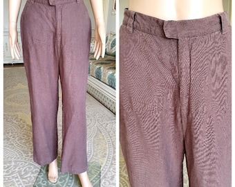 Brown linen Pants M womens linen Pants Retro Pants Brown Pants Chino Pants womens Pants womens linen trousers womens trousers summer pants