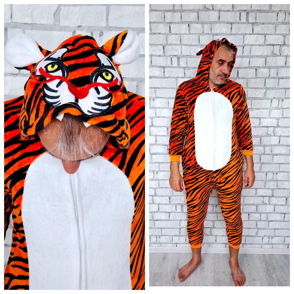 Tiger Costume L Tiger Kigurumi ADULT Cosplay Halloween Costume