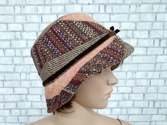 patchwork hat Tribal bucket hat folk Hat festival… - image 5
