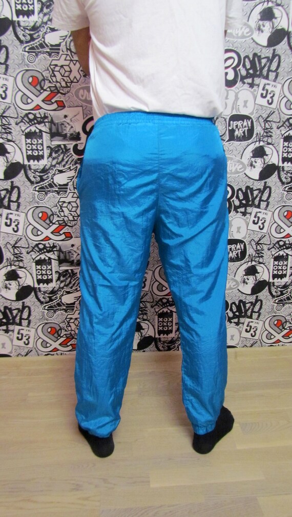 mint green pants sport pants Mens track pants shell pants athletic pants athletic trousers track suit pants sport windbreaker trousers L