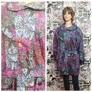 Abstract ski jacket Retro ski jacket snowboarding jacket Warm jacket winter sport jacket womens ski jacket snow jacket Skiing jacket XXL