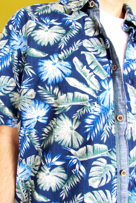 aloha shirt mens Shirt blue shirt boho shirt mons… - image 3