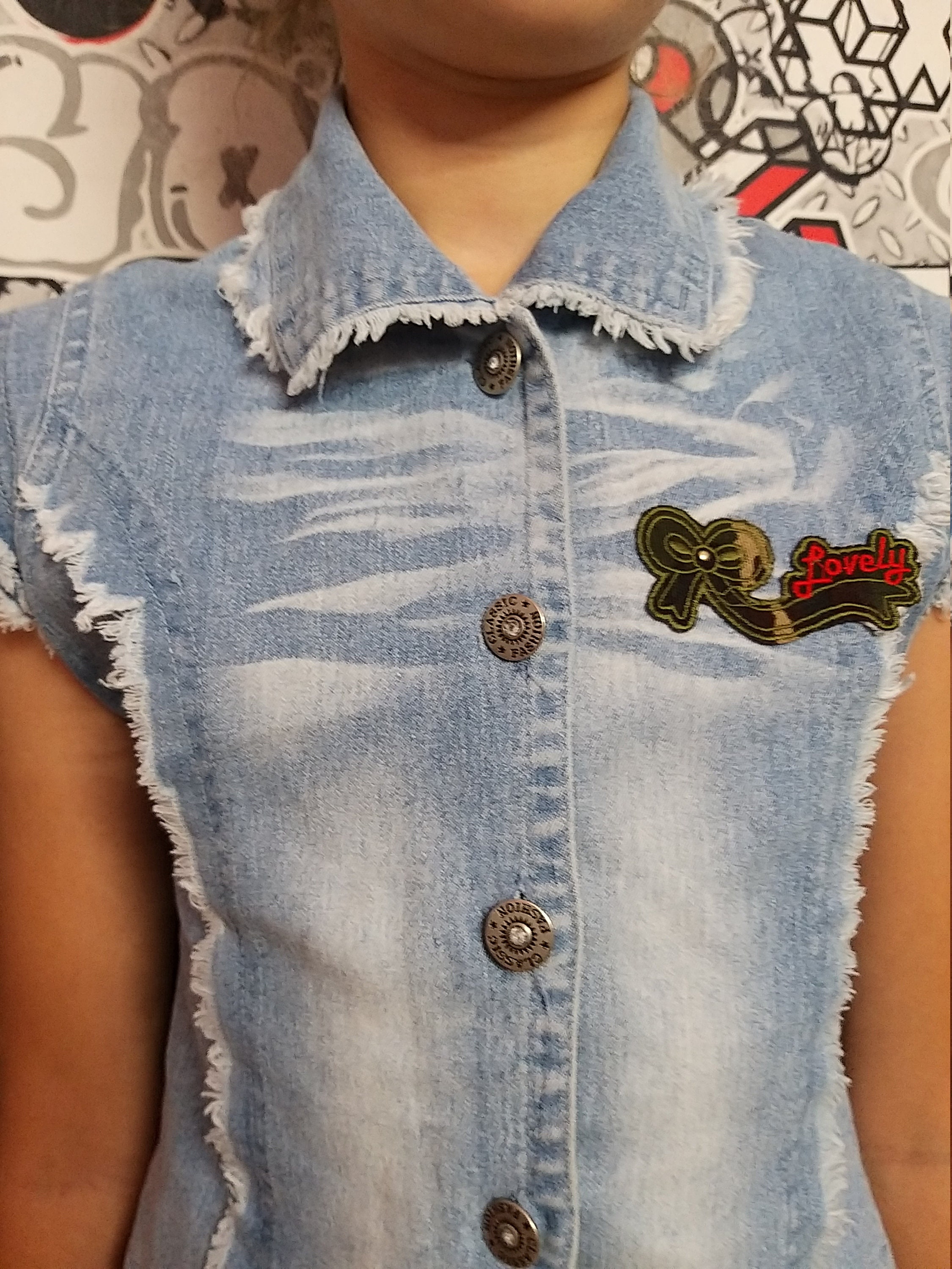 Girls denim Vest Vintage girls Top BLUE jeans Top jeans Vest Etsy