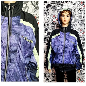 hooded Jacket athletic Clothing purple Windbreaker Jacket womens Windbreaker athletic shell jacket track suit Sport Coat Sport Jacket Size L