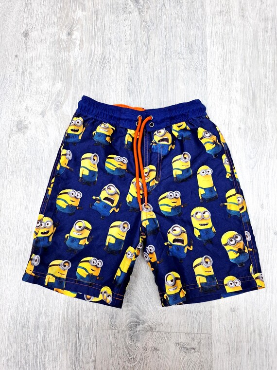 5T Navy Blue Shorts Baby Boys Shorts Minion Print Shorts Kids
