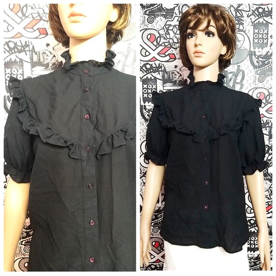 black Victorian Clothing Victorian Blouse Vintage