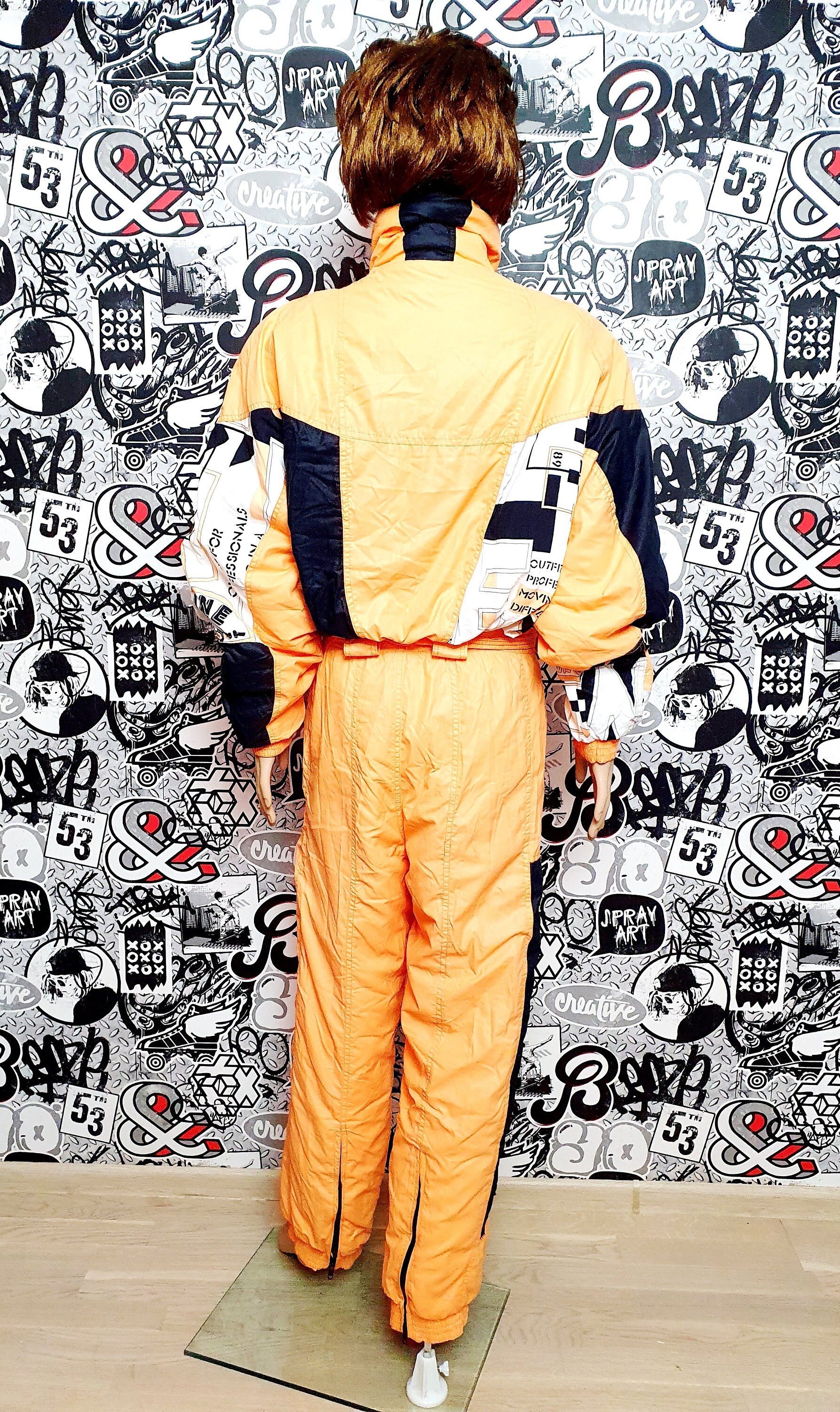 Orange Ski Suit Vintage Warm Clothing Vintage Skiing Suit Ski Etsy