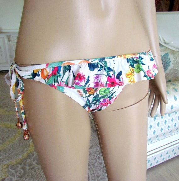 womens Swimwear womens Bikini Bottoms tropical pr… - image 3