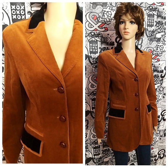 Women's blazer Women's Clothing Brown Corduroy Jac