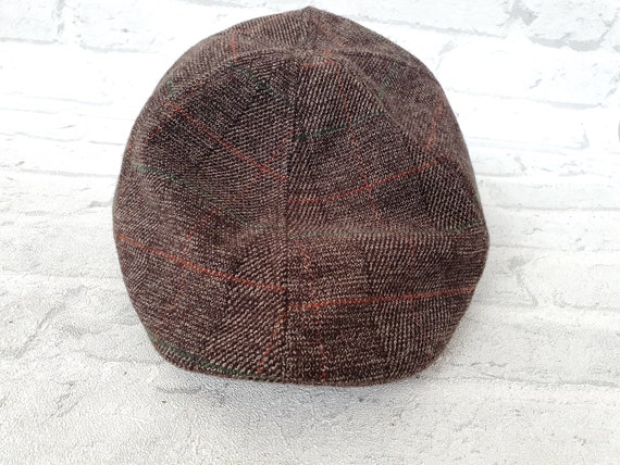 Tweed cap Tweed Newsboy wool flat cap mens cap XL… - image 8