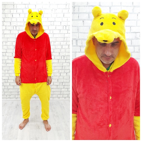 Winnie the Pooh Adult Pajamas Etsy
