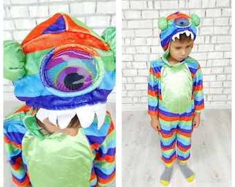 Costume de monstre pour enfants 2T, costume de cyclope, costume de carnaval, costume d'halloween, costume de bébé, cosplay, costume pour enfants