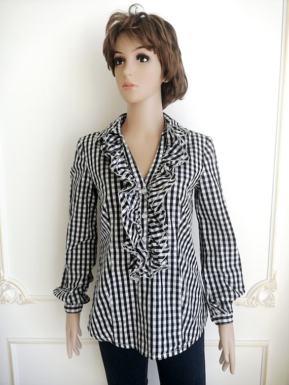 Reversible Gingham Ruffle Jacket