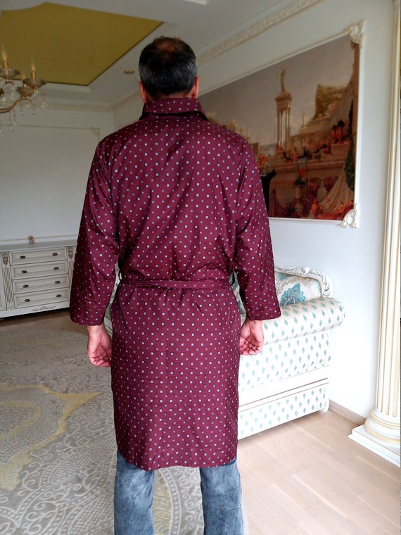 father's day gift Burgundy robe mens robe mens ki… - image 5