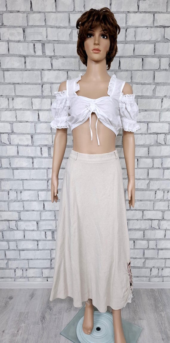 Jupe longue d'Octoberfest Vêtements d'octobre jupe dirndl allemand