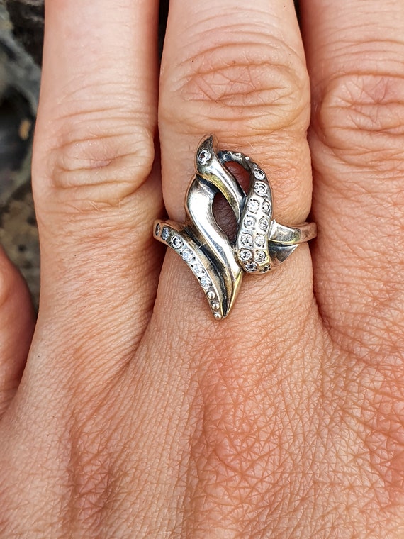 snake Jewelry Vintage Silver snake ring Statement… - image 2