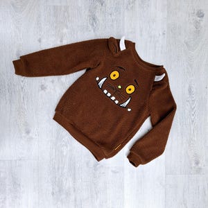6-7 years  kids sweater gruffalo costume gruffalo Print sweater toddler sweater gruffalo top  kids pullover gruffalo jumper