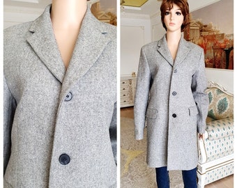 wool coats for women coat Vintage wool coat winter coat Warm coat minimalist coat gray Coat midi coat retro Coat princess coat mod coat