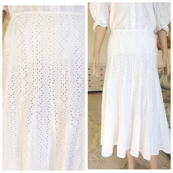 peasant skirt L Edwardian skirt Antique Victorian