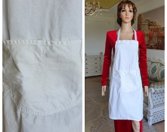 regalo ama de casa Delantal blanco Granja francesa Blanco Pinafore encaje algodón Pinafore delantal de algodón delantal de cocina delantal de trabajo uniforme delantal de cocina