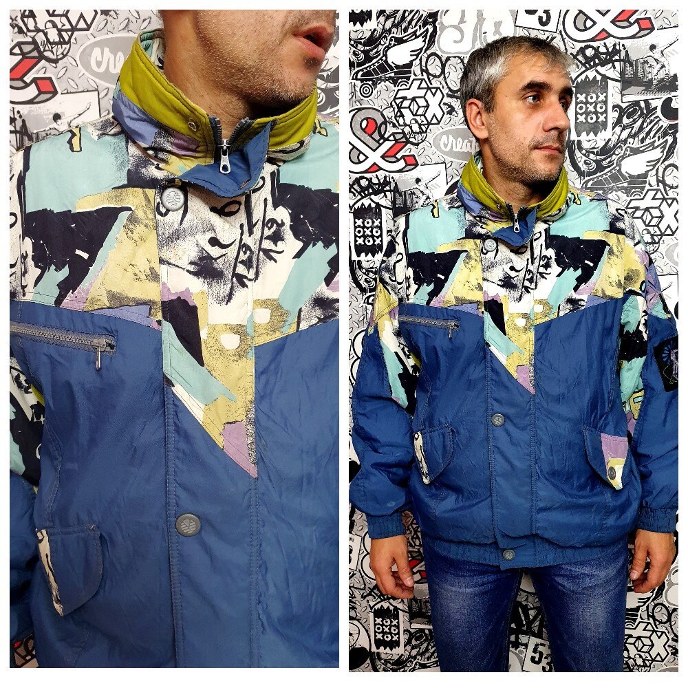 Veste de ski unisexe Veste de ski rétro Veste bleue Veste chaude Veste de sport d'hiver Veste d'hiver Veste de neige Veste de ski XL