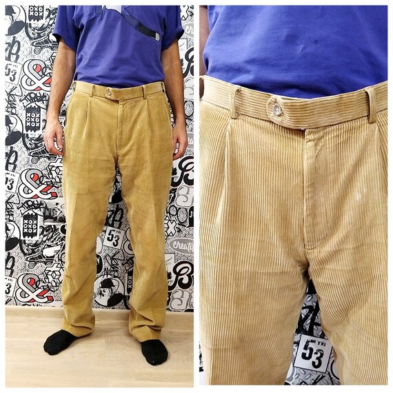 Mens Pants Mens Corduroy pants XXL Pleated Corduro