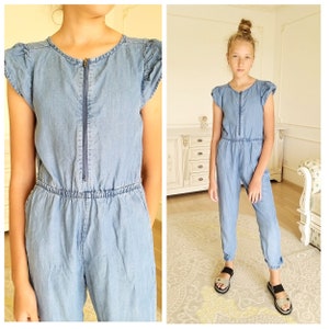 Child girls Overalls 10 One Piece Coveralls Overalls girls Jumpsuit Blue Overall kids Overalls Childrens Overall
