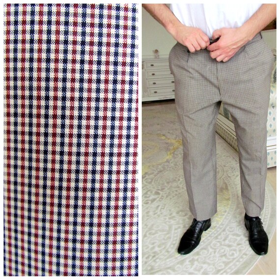 plaid pants mens vintage