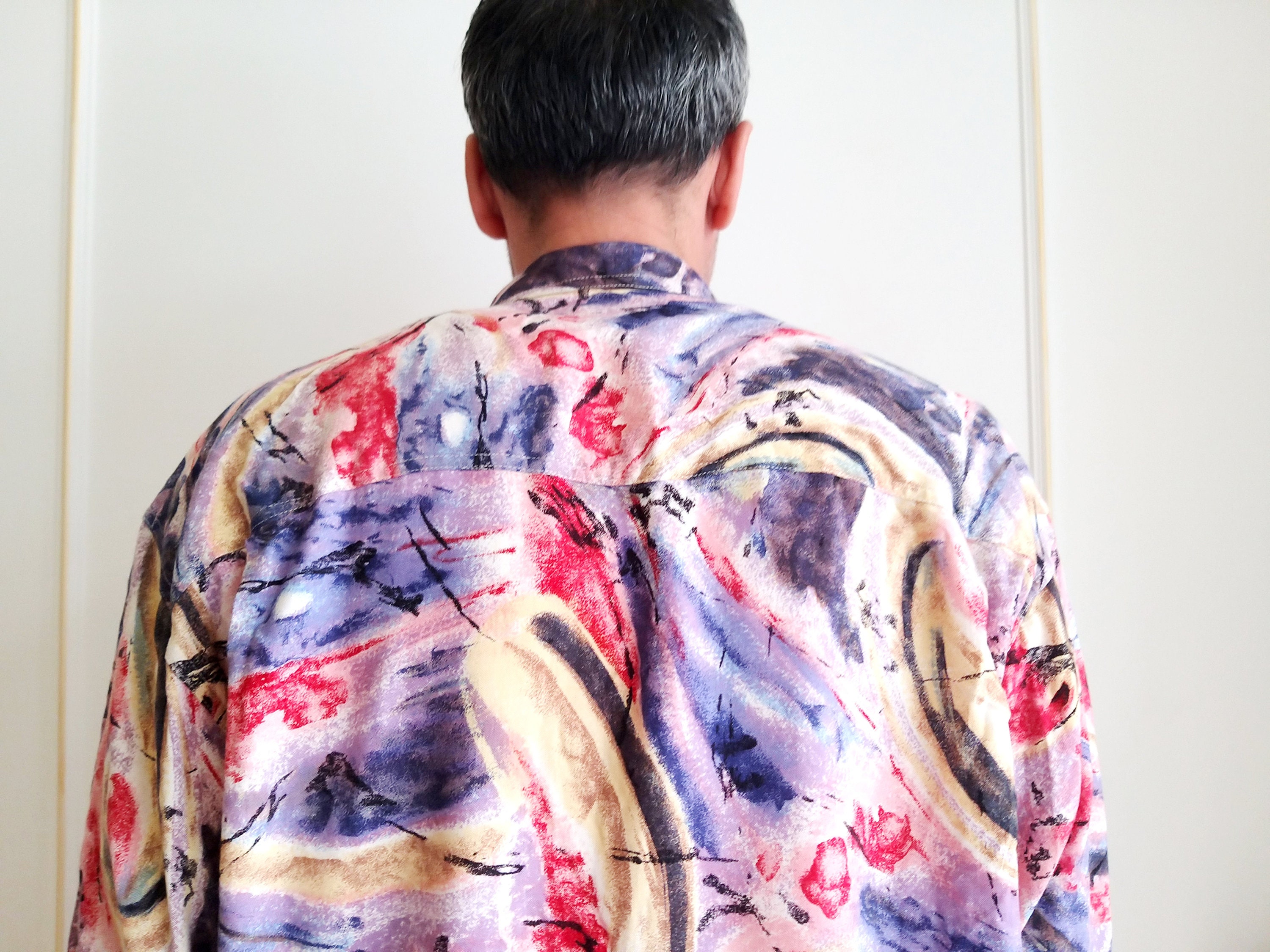 Mens shirt Abstract print mens Abstract shirts festival shirt | Etsy