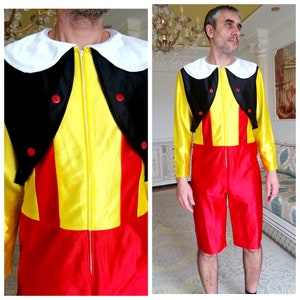clown Costume L clown Clothing halloween Clothing halloween costume ADULT clown cosplay halloween clown Overall  Rainbow Overall