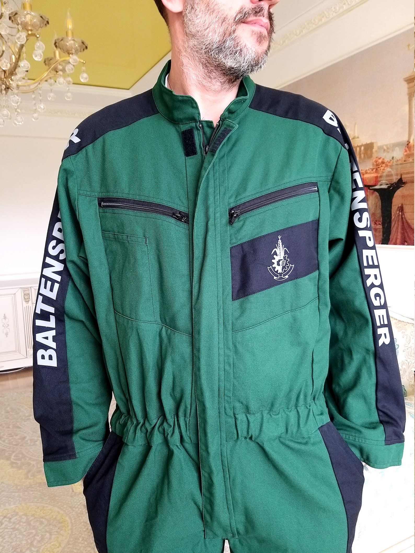 One Piece Green Coveralls Vintage Green Jumpsuit Mens Overalls Etsy