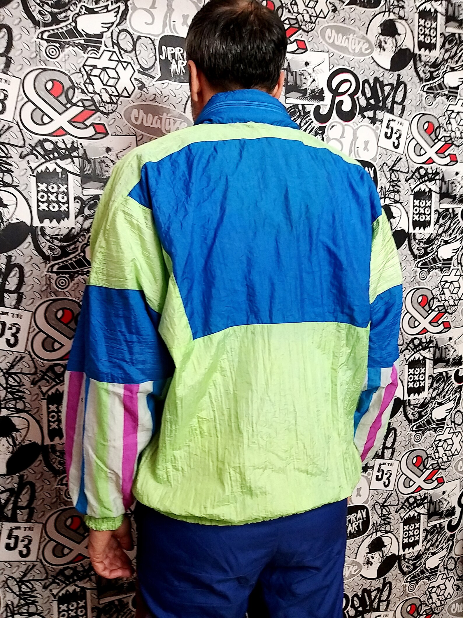 Neon green Windbreaker Jacket green Anorak Jacket spring Etsy