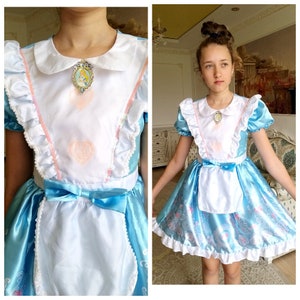 girl dress alice in wonderland dress Wonderland Costume alice cosplay blue dress fancy dress halloween Clothing halloween costume alice dres