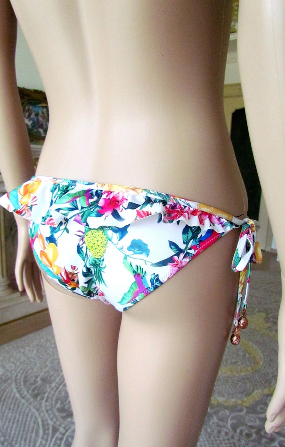 womens Swimwear womens Bikini Bottoms tropical pr… - image 7