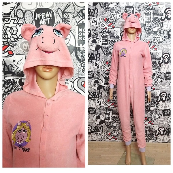 pig Kigurumi ADULT Cosplay pig costume Halloween costume  pig pajamas Sleepwear Jumpsuit Romper animal onesie S