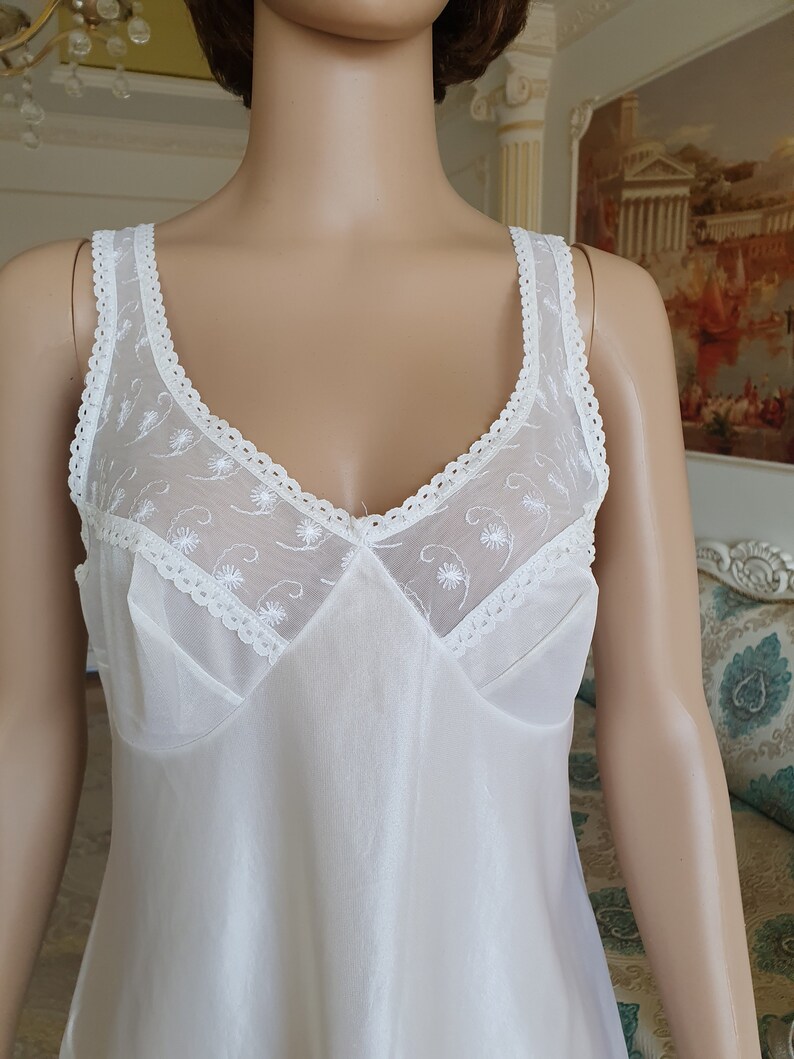 Ivory Nightgown L Wedding Lingerie Sheer Slip Dress Bridal Etsy