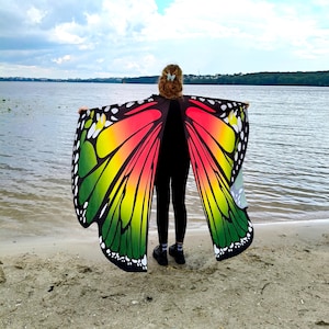ADULT Fairy wings Rainbow Butterfly wings Butterfly costume  womens costume Party  Costume Carnival Costume cosplay Festival Clothing