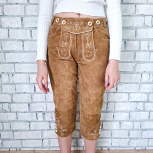 Dirndl Shorts S Oktoberfest Clothing Oktoberfest Costume brown  women Lederhosen Lederhosen Bavarian shorts german costume trachten