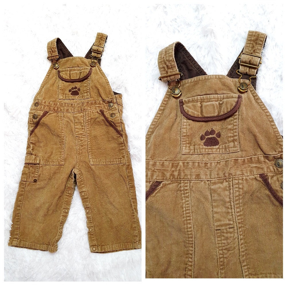 Vasalada Baby Girl Boy Corduroy Overall Solid Bib Pants Suspender Trousers with 2 Pocket Bottom Fall Clothes 