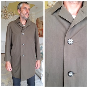 Streetwear mens Clothing mens Trench Coat L mens coat Overcoat mens military coat Khaki coat Button Coat mens autumn coat