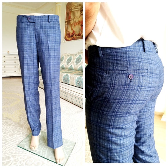 plaid pants mens vintage