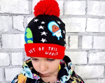 Kids Gift 4T Kids Red Hat Warm Hat Knit Hat Hey Duggee Print Hat